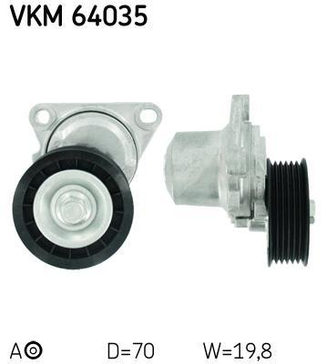 Polea tensora, correa auxiliar servicios SKF ref. VKM 64035